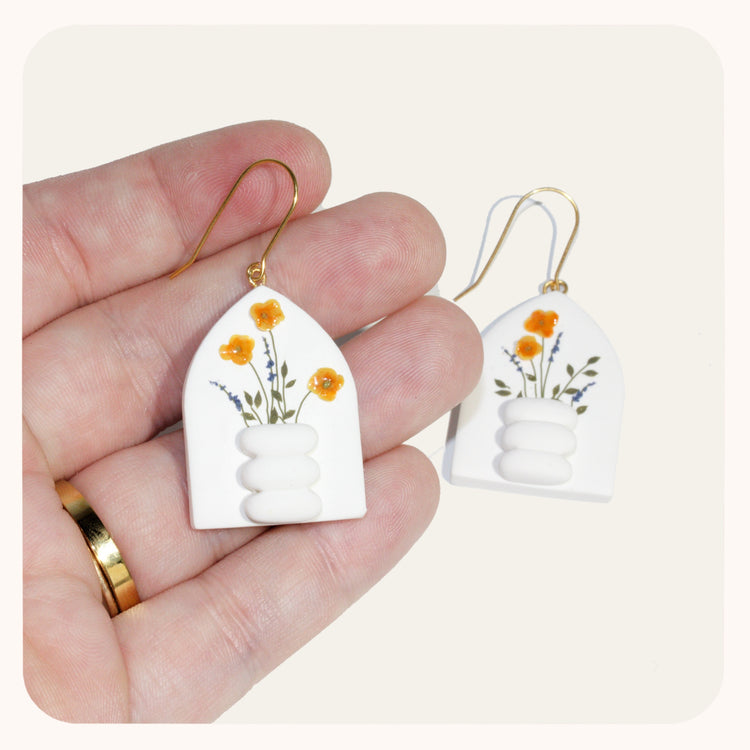 No. 05 | California Poppies | Bubble Vase