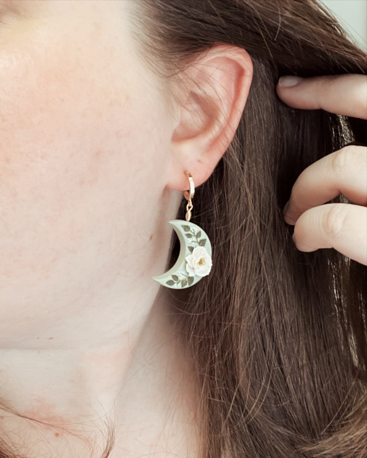 No. 20 | Floral Moon Earrings
