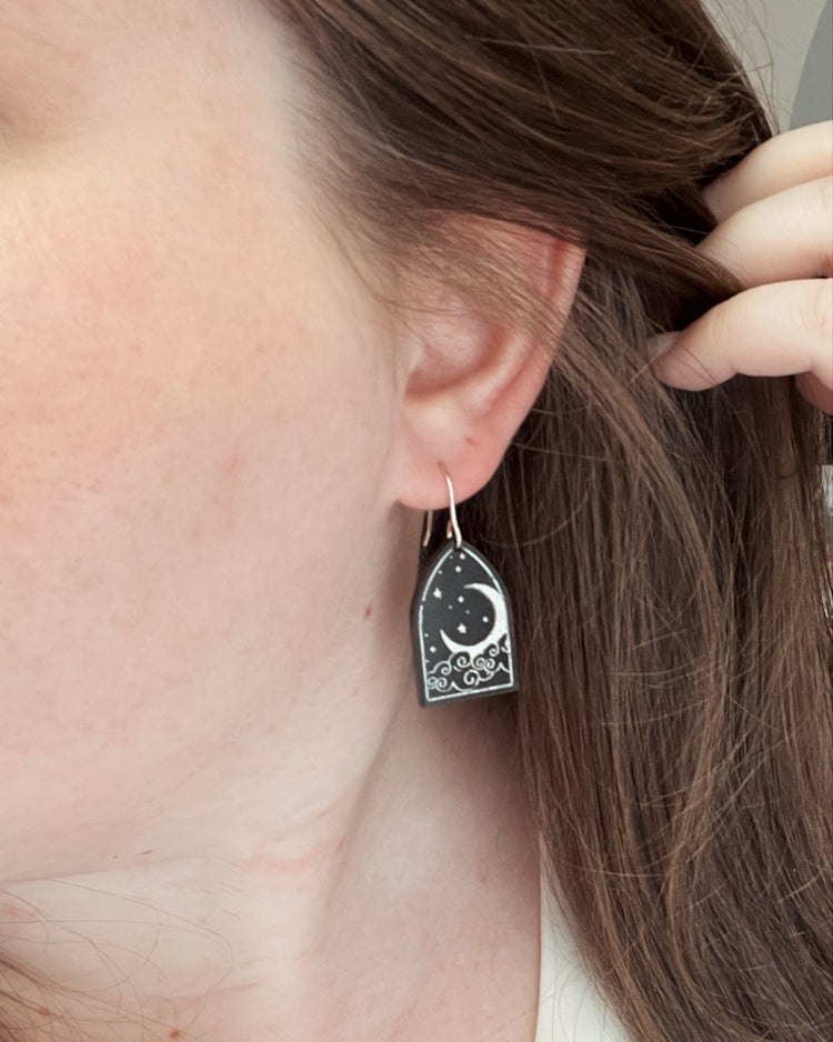 No. 1 | Silver Night Sky Earrings