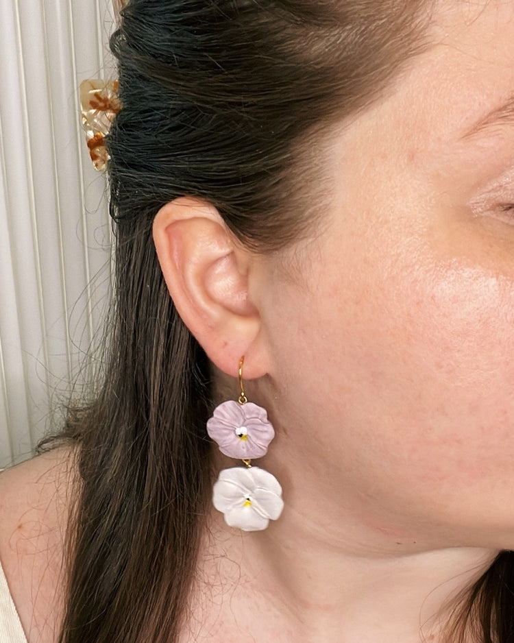 Lilac Layered Violet Earrings | Violet Series