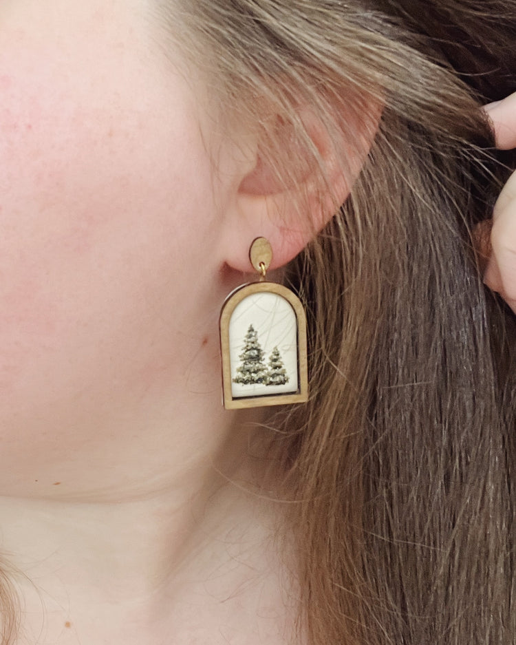 Framed Tree Farm Earrings