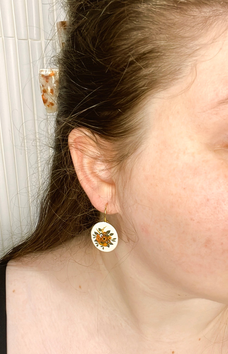 20- Embedded Fall Bouquet Earrings