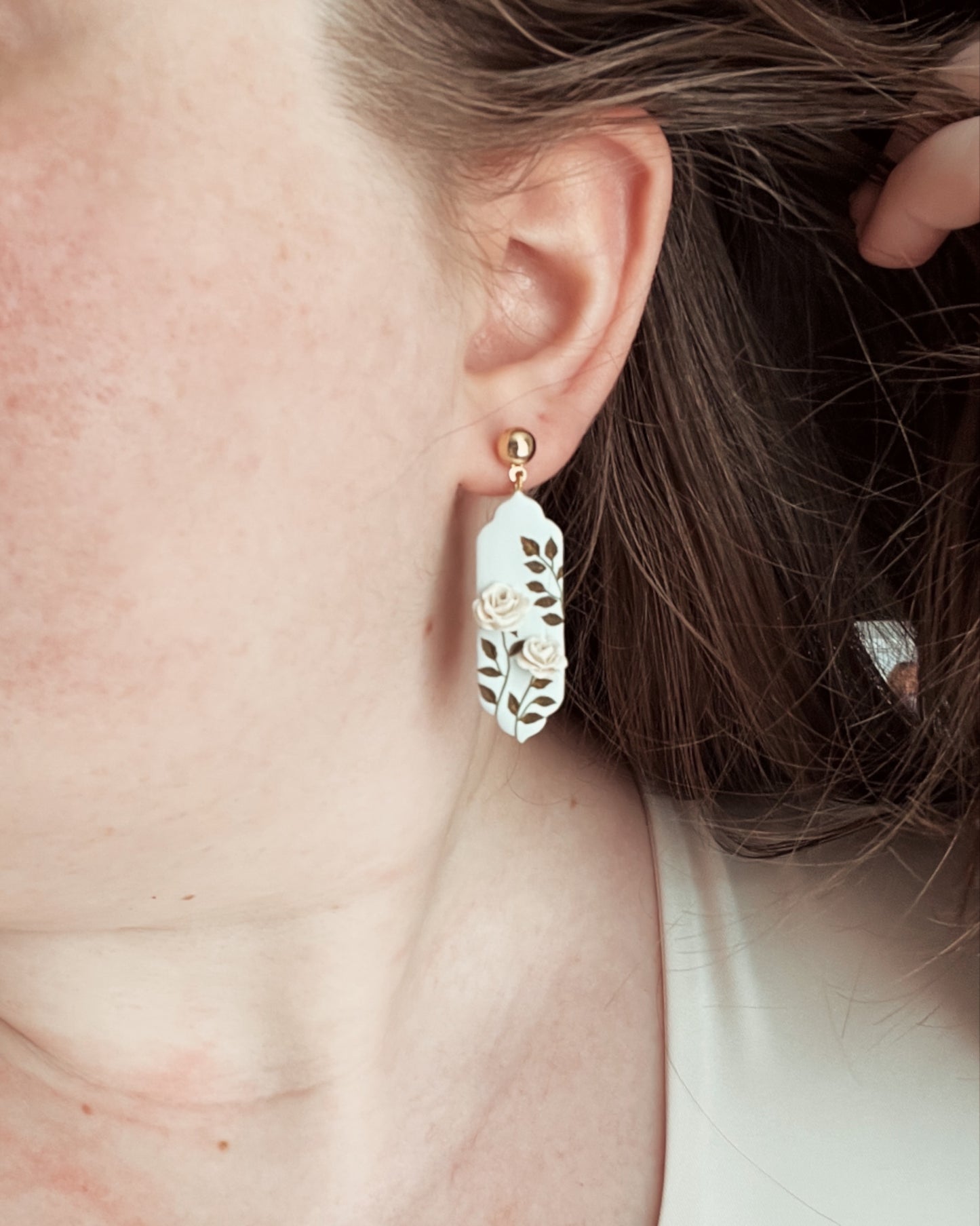 19 | Powder Blue Rose Garden Earrings