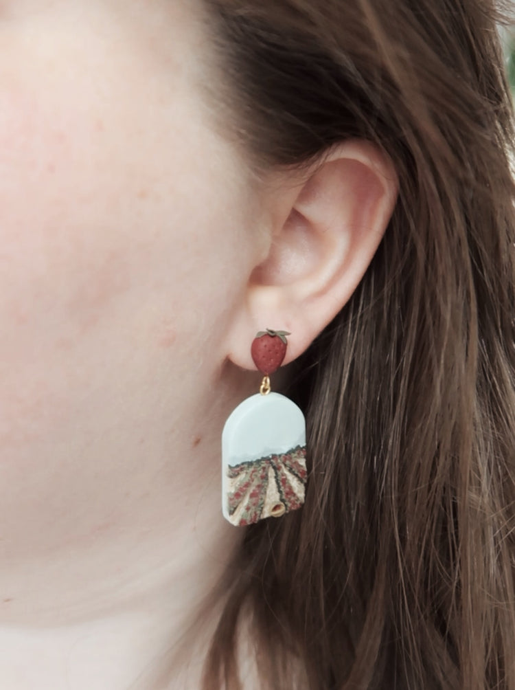 Strawberry Field Earrings | June 2024