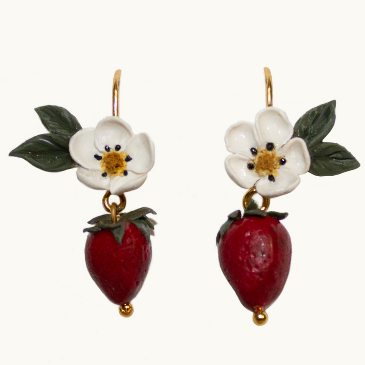 Strawberry Bead Earrings | June 2024