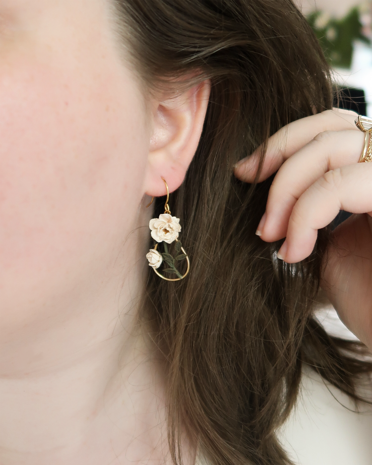 Peony Earrings | July Mini-Drop