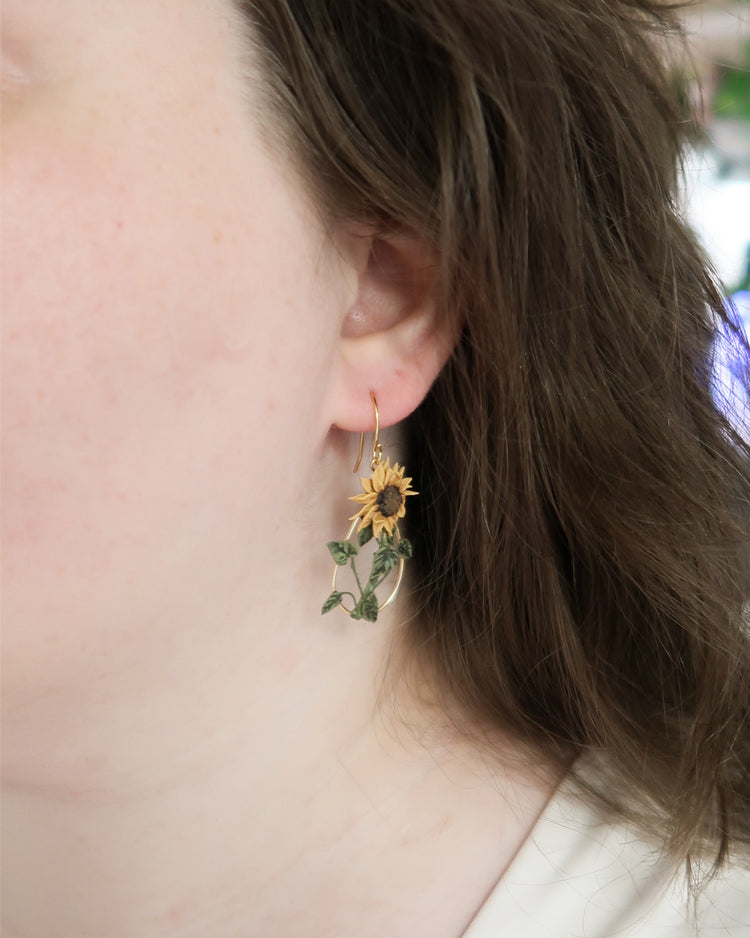 Sunflower Earrings  | July Mini-Drop