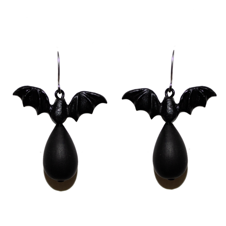 Beaded Bat Earrings