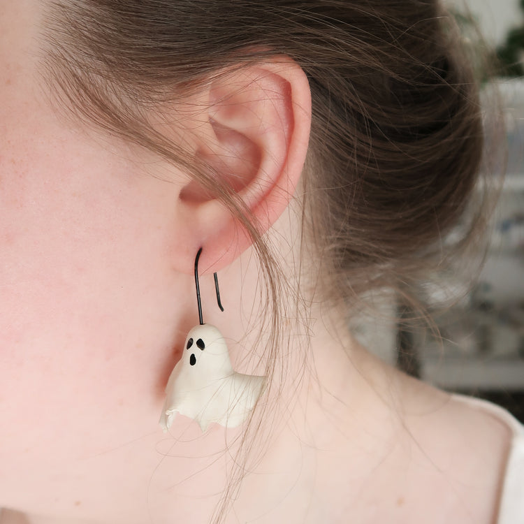 Floating Ghosts | Hand Sculpted Earrings