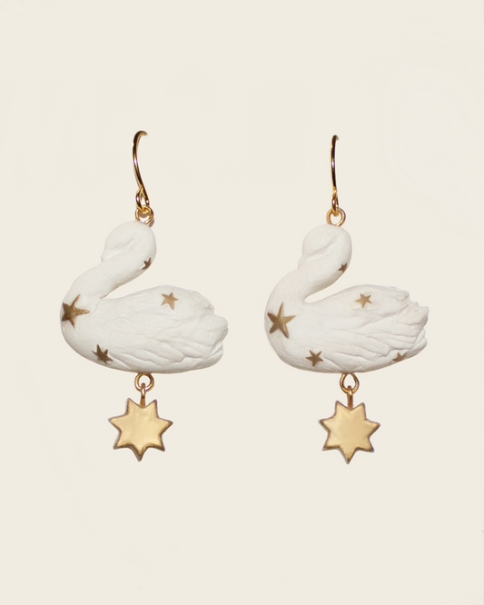 Celestial Swan Earrings