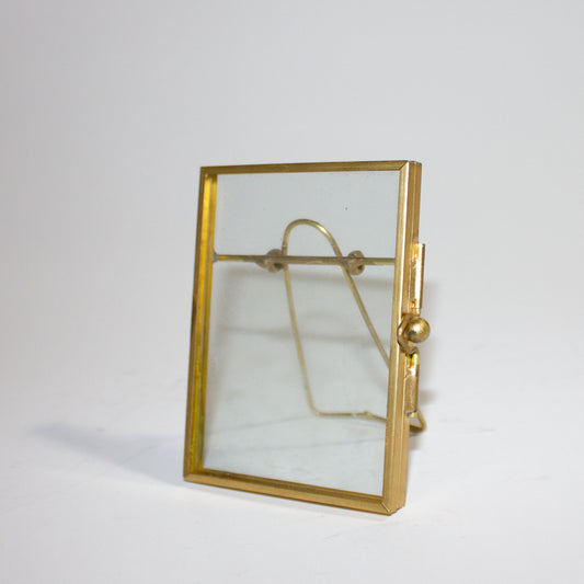 Custom Bouquet Frame | Small Gold Rectangle