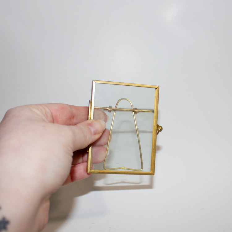 Custom Bouquet Frame | Small Gold Rectangle