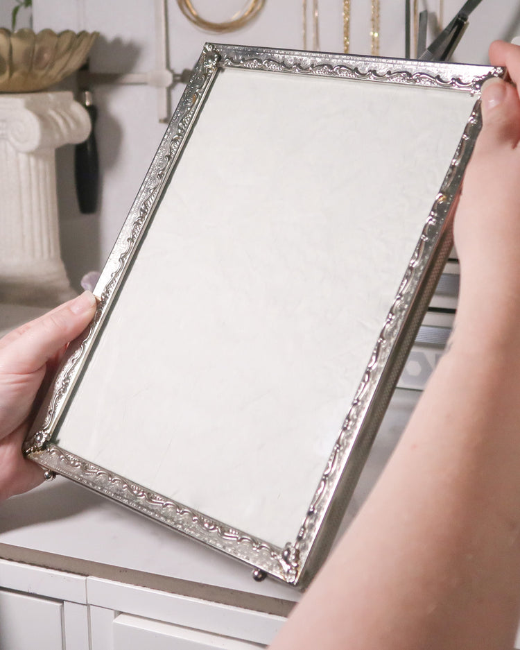 Large Vintage Silver Ornate Frame | Custom Bouquet Spot