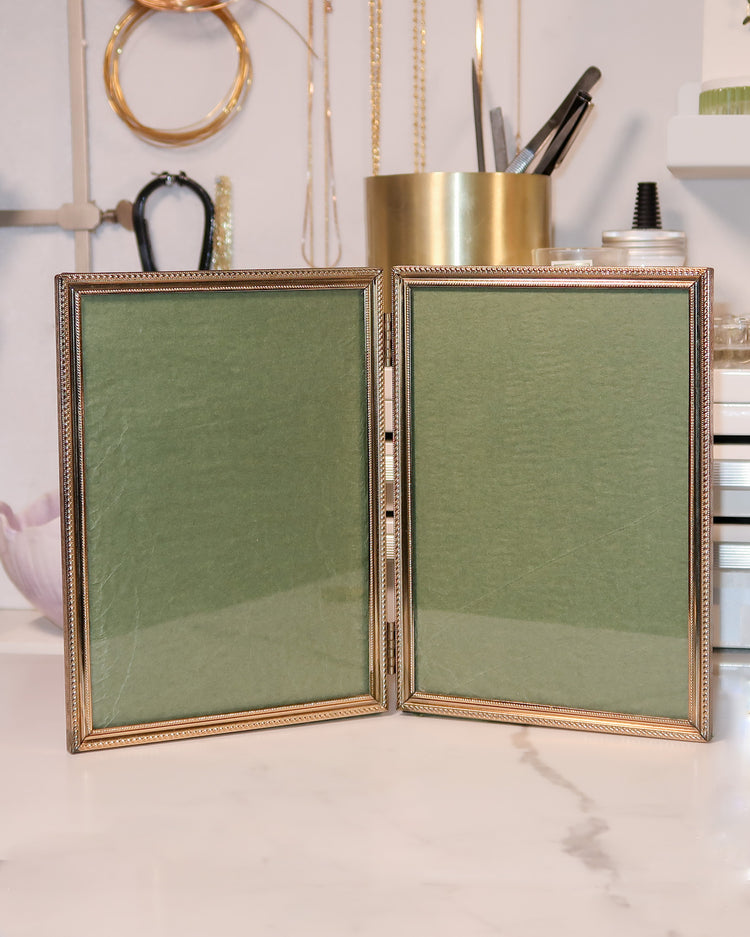 Vintage Double-Pane Frame | Custom Bouquet Sculpture