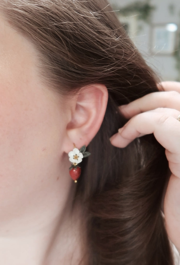 Strawberry Bead Earrings | June 2024