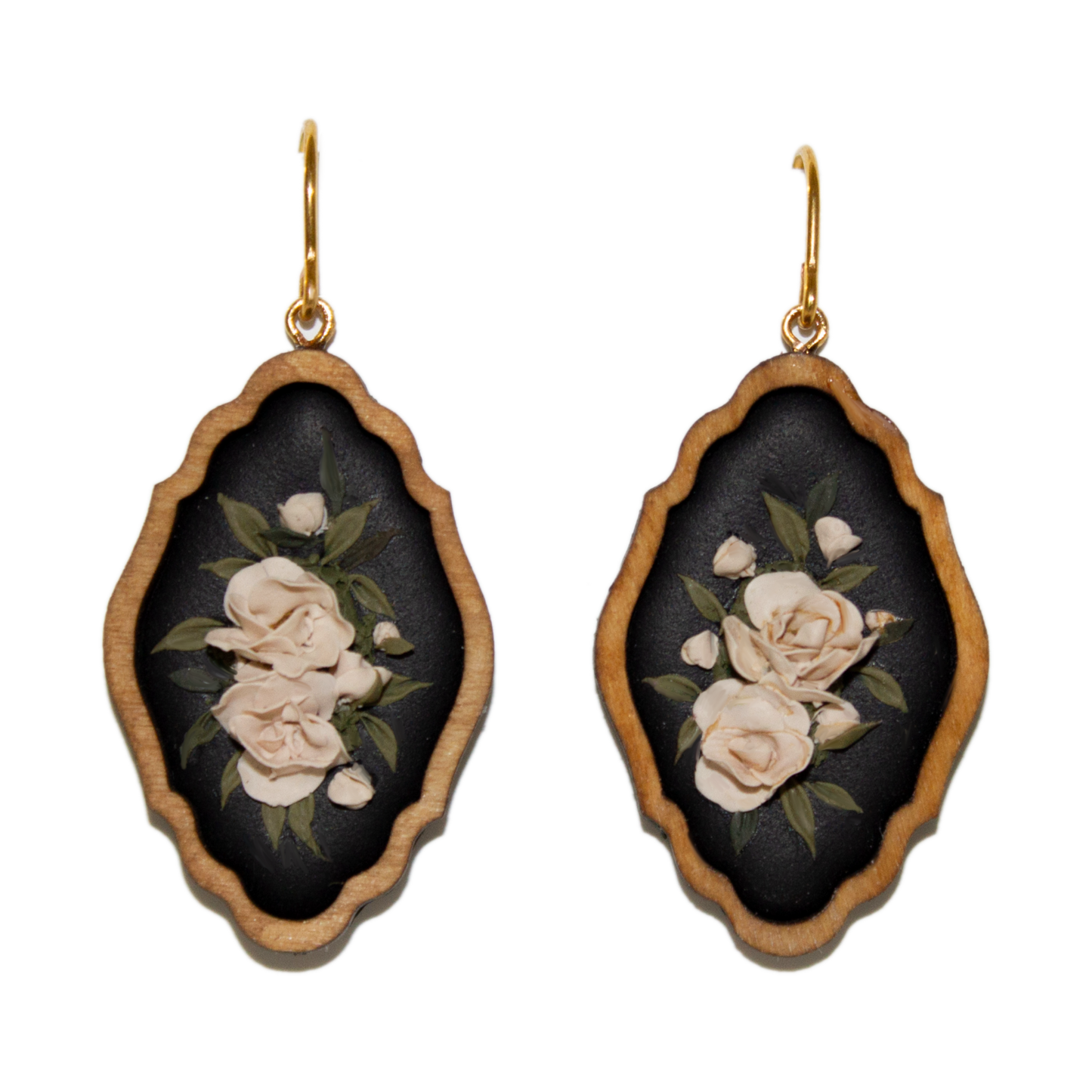 No. 12 | Framed Peony Bouquet Earrings