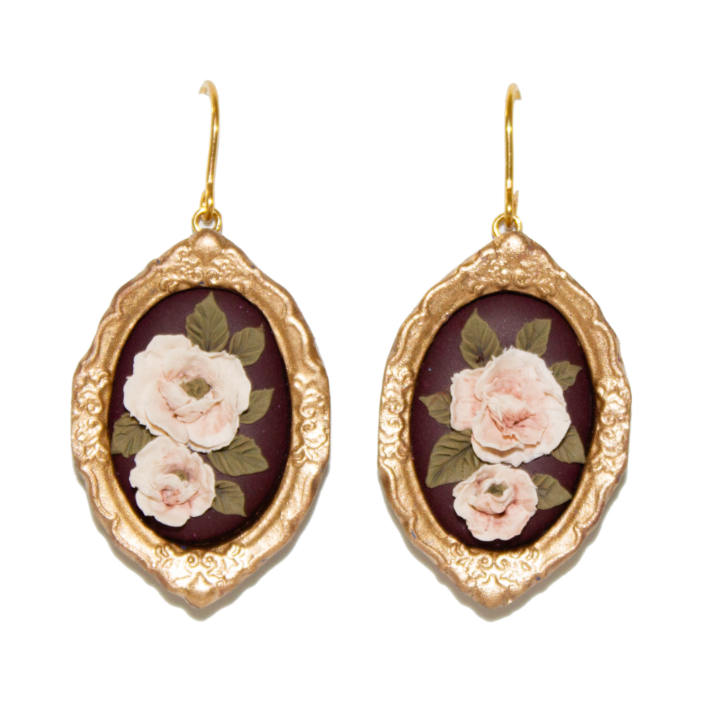 No. 4 | Framed Peony Earrings