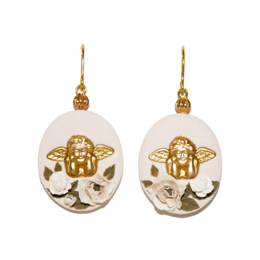 No. 5 | Floral Cherub Earrings