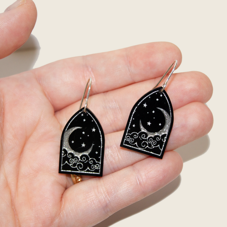 No. 1 | Silver Night Sky Earrings