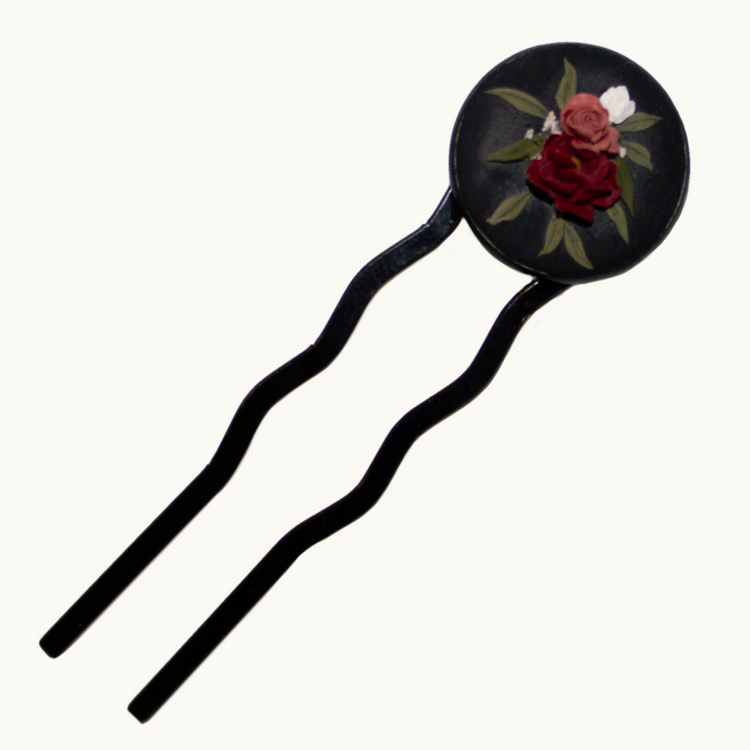 Black Bouquet Hair Pin