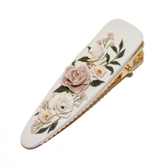 15 | Cream | Peony + Rose Hair Clip