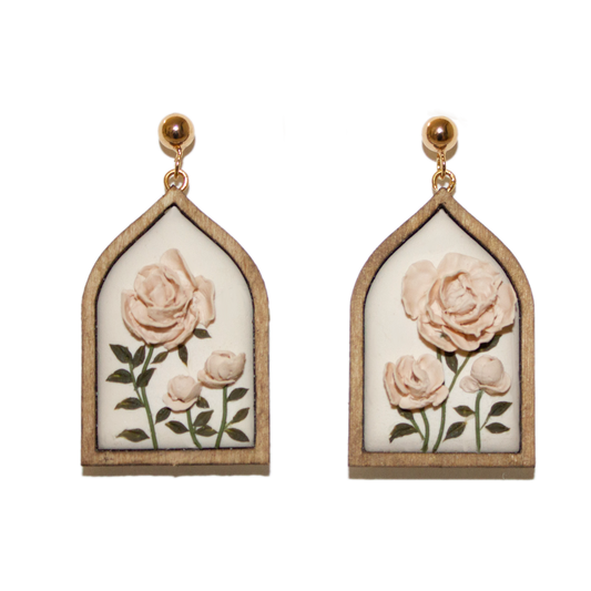33 | Framed Peony Garden | Moroccan Arch
