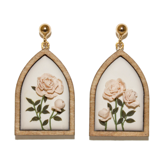34 | Framed Peony Garden | Short Cathedral Arch