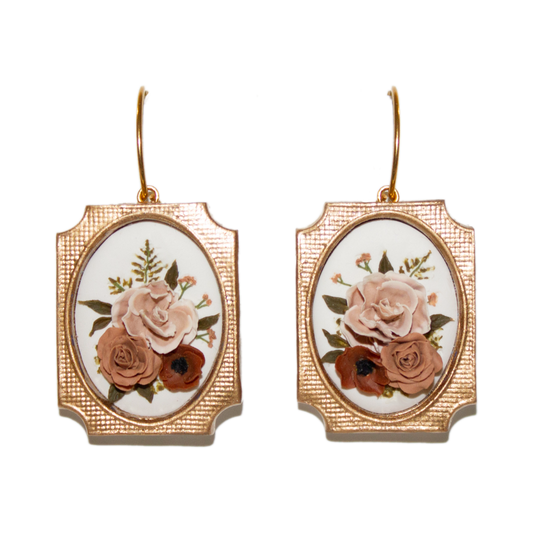 06 | Framed Peony Bouquet Earrings