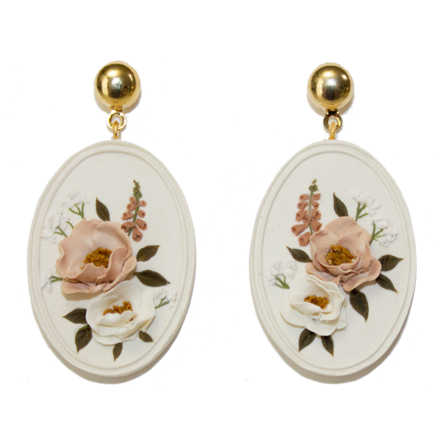 09 | Peony + Foxglove Bouquet Earrings