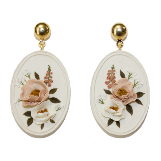 09 | Peony + Foxglove Bouquet Earrings