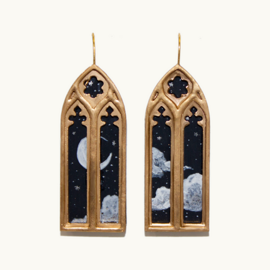 Long Cathedral View Earrings
