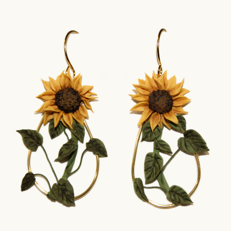 Sunflower Earrings  | July Mini-Drop