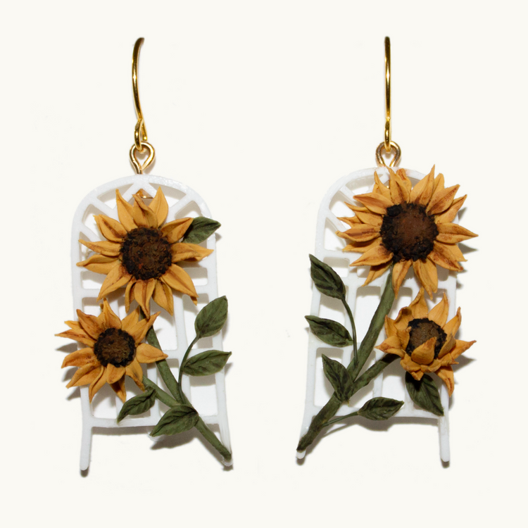 Sunflower Trellis Earrings  | July Mini-Drop