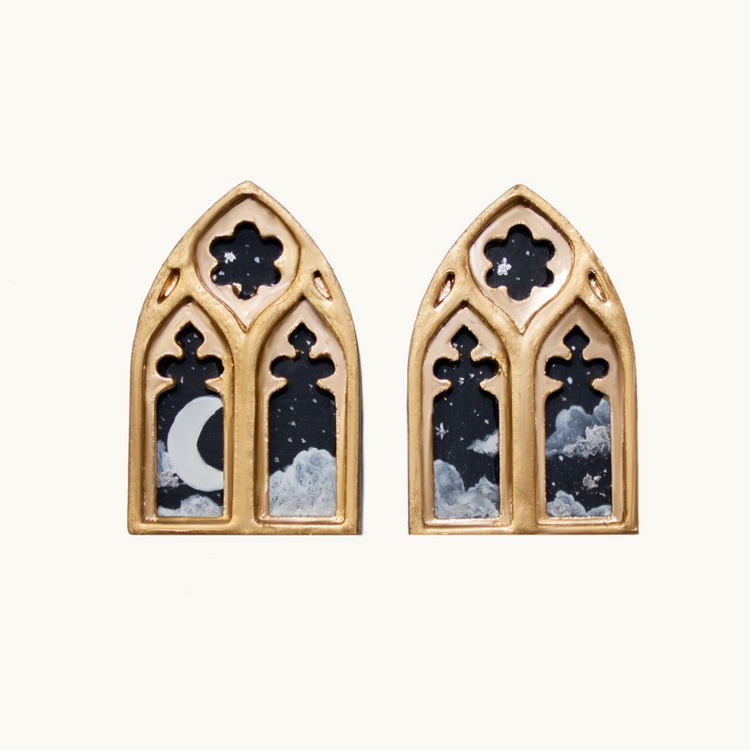 Short Cathedral View Earrings