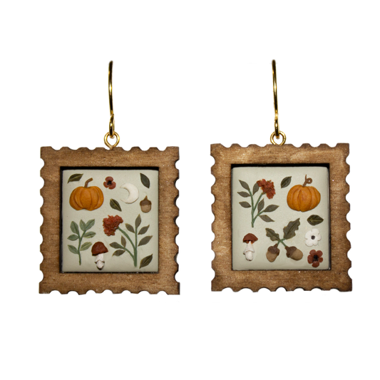 Autumn Postage | Hand Sculpted Earrings