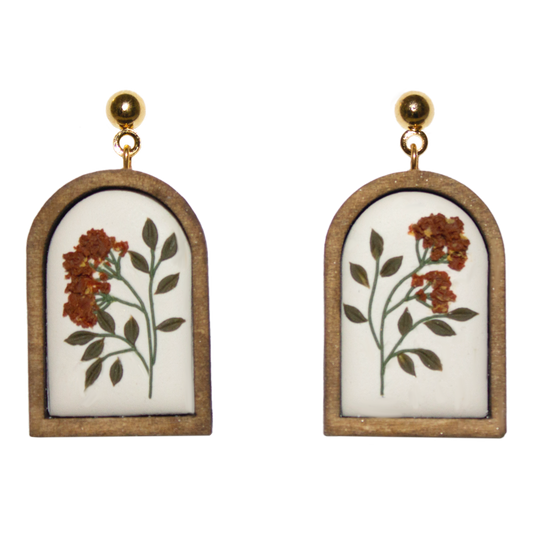 Vintage Fall Florals | Hand Sculpted Earrings