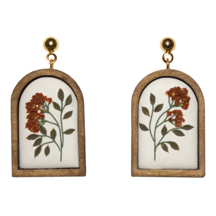 Vintage Fall Florals | Hand Sculpted Earrings