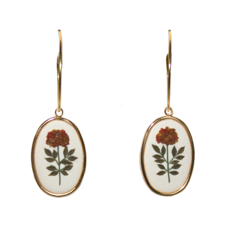 Floral Medalion | Hand Sculpted Earrings