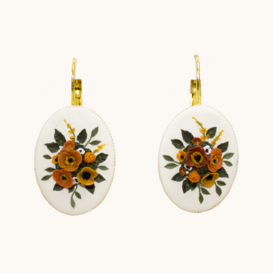 20- Embedded Fall Bouquet Earrings