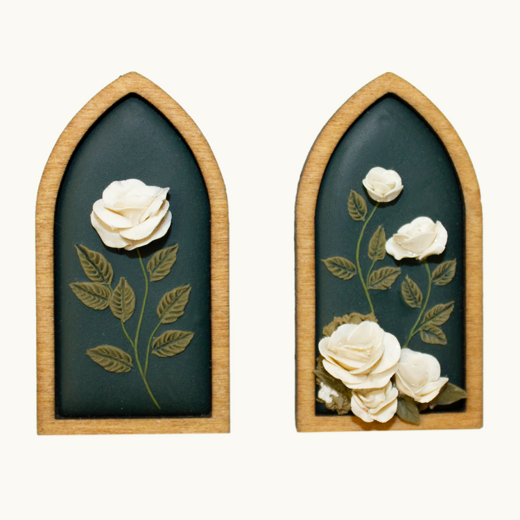 Framed Arch Rose Garden Earrings