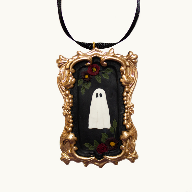 Floral Ghost Portrait Ornament