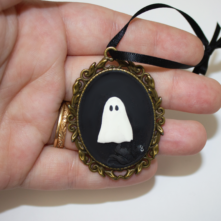 Ghost + Kitty Ornament