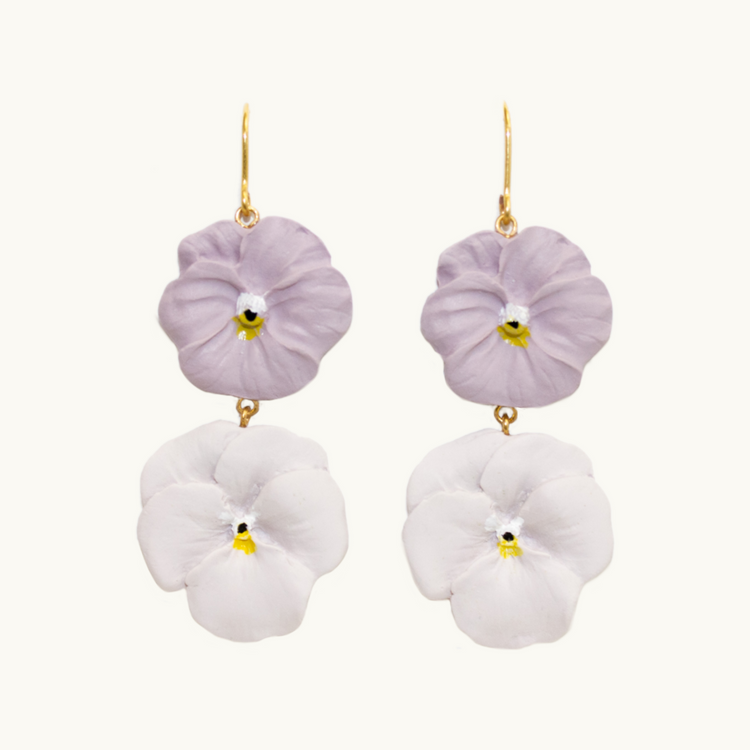 Lilac Layered Violet Earrings | Violet Series