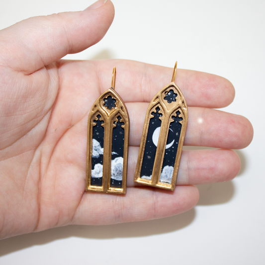 Long Cathedral View Earrings