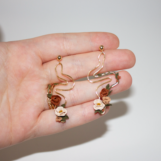 Floral Snake Earrings  | July Mini-Drop