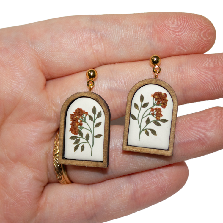 Vintage Fall Florals | Hand Sculpted Earrings