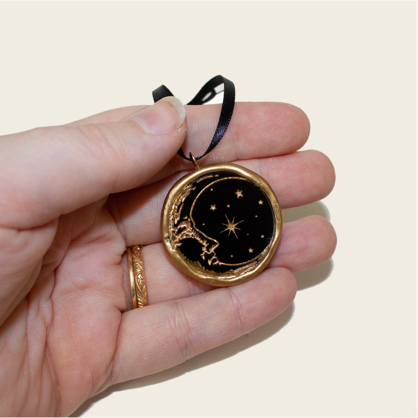 Gilded Moon Ornament