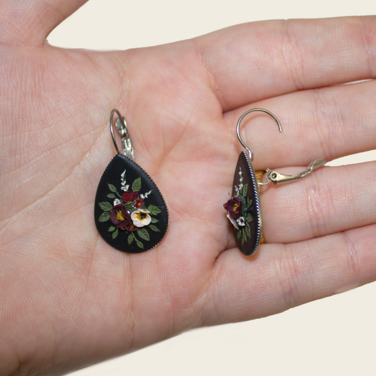 23- Embedded Berry Bouquet Earrings