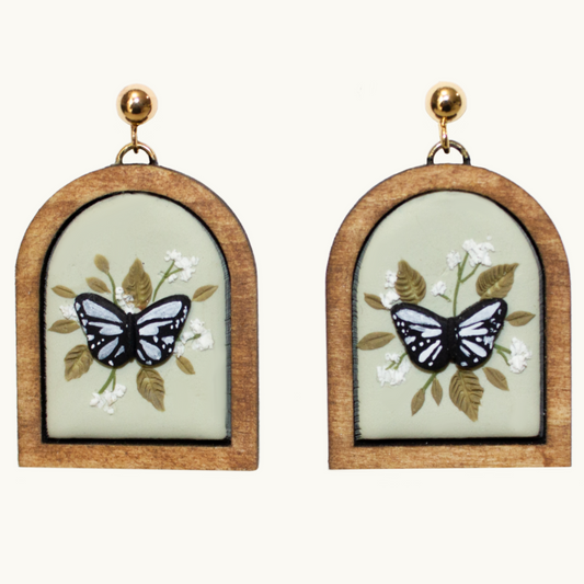 Framed Butterfly Bouquet Earrings