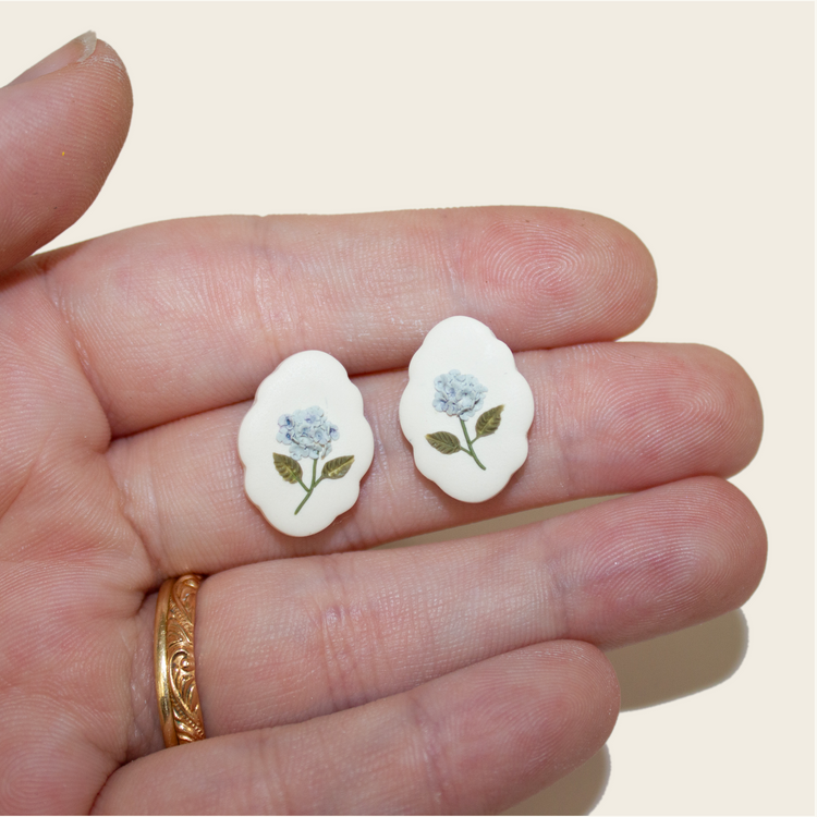 Vintage Floral Stud Earrings